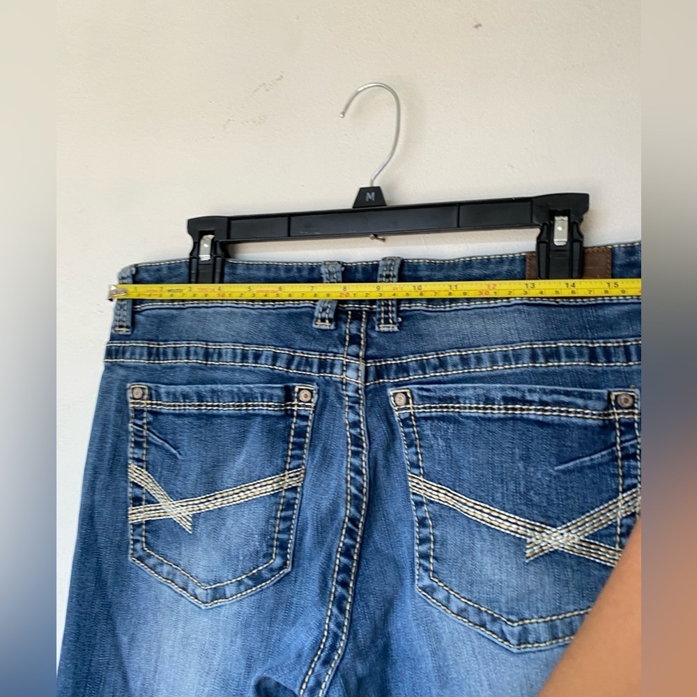 BKE Harper 31R Blue Straight denim cowgirl western Jeans with Classic Fading - Picture 6 of 6